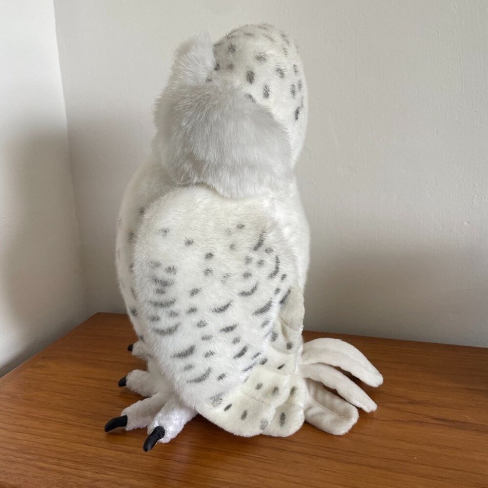 Snowy Owl Plush White Yellow Eyes Standing 15” Plushie (2000) Discovery Channel - Picture 3 of 11